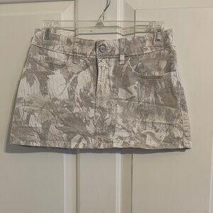 Hollister Tan Camouflage Mini Skirt